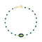 Bracelet Madone Résinée Or Jaune Et Résines Jungle 17cm