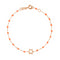 Star of David Bracelet Rose Gold and Neon Orange Resins 15cm