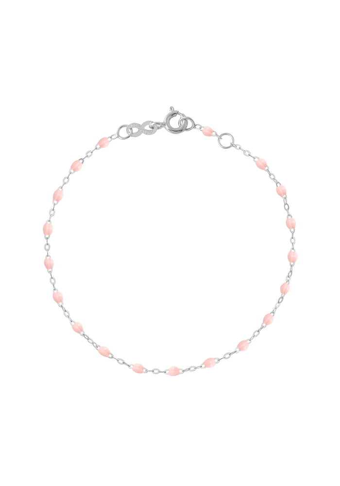 Bracelet Classique Gigi Or Blanc Et Résines Rose Bébé 17cm - Gigi Clozeau