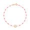 Rose Gold and Neon Pink Resin Star of David Bracelet 17cm