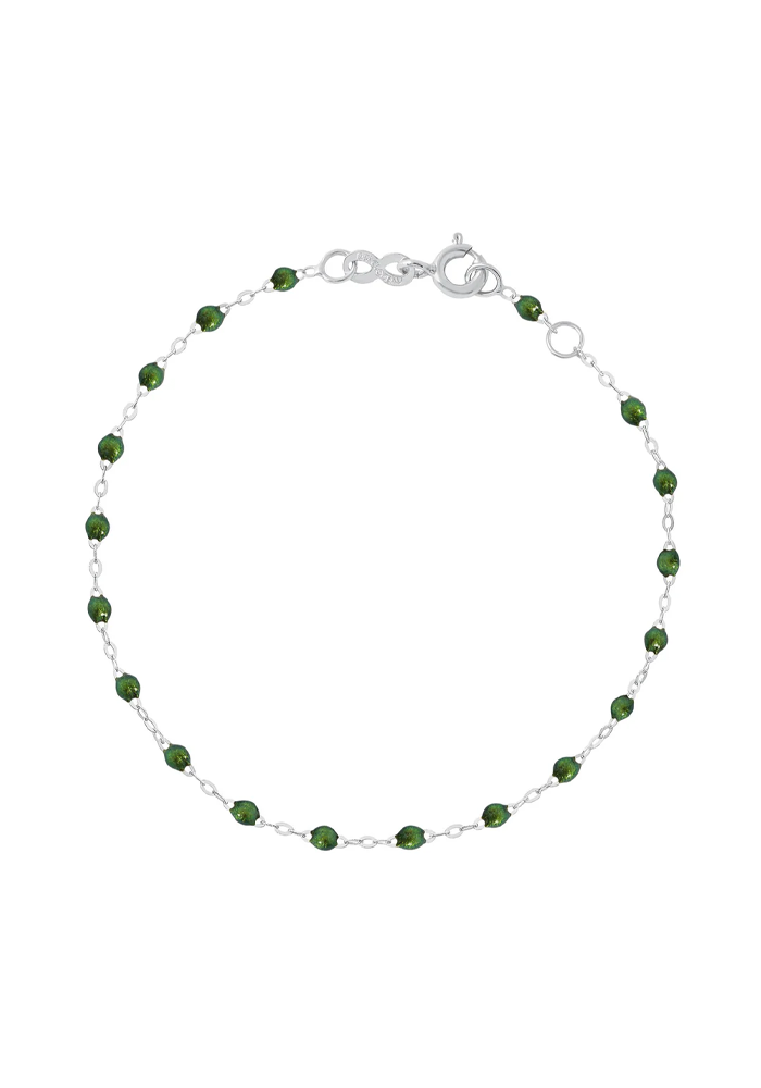 Bracelet Classique Gigi Or Blanc Et Résines Scarabée 17cm - Gigi Clozeau