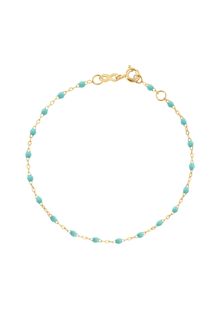 Bracelet Classique Gigi Or Jaune Et Résines Vert D'eau 17cm - Gigi Clozeau