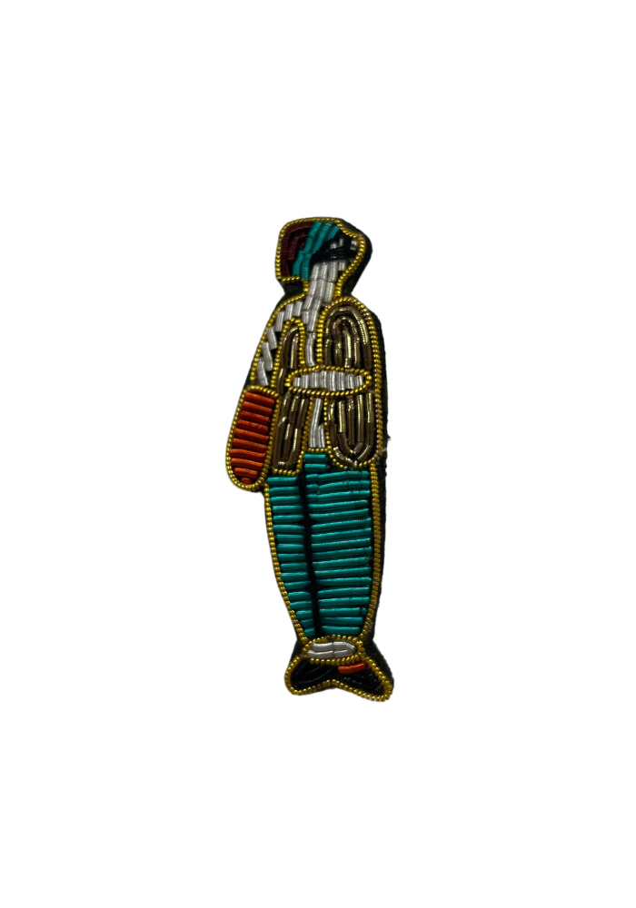 Broche Bonhomme En Fils Métalliques Turquoise - Sélectionné par Blush