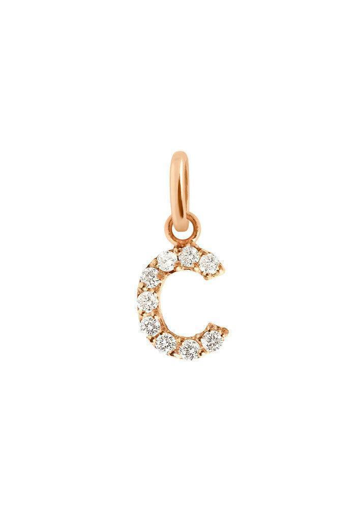 Pendentif Lucky Lettre C Or Rose