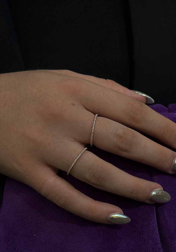 Bague Cosmos En Or Rose 14k Et Diamants Blancs - Blush Selection