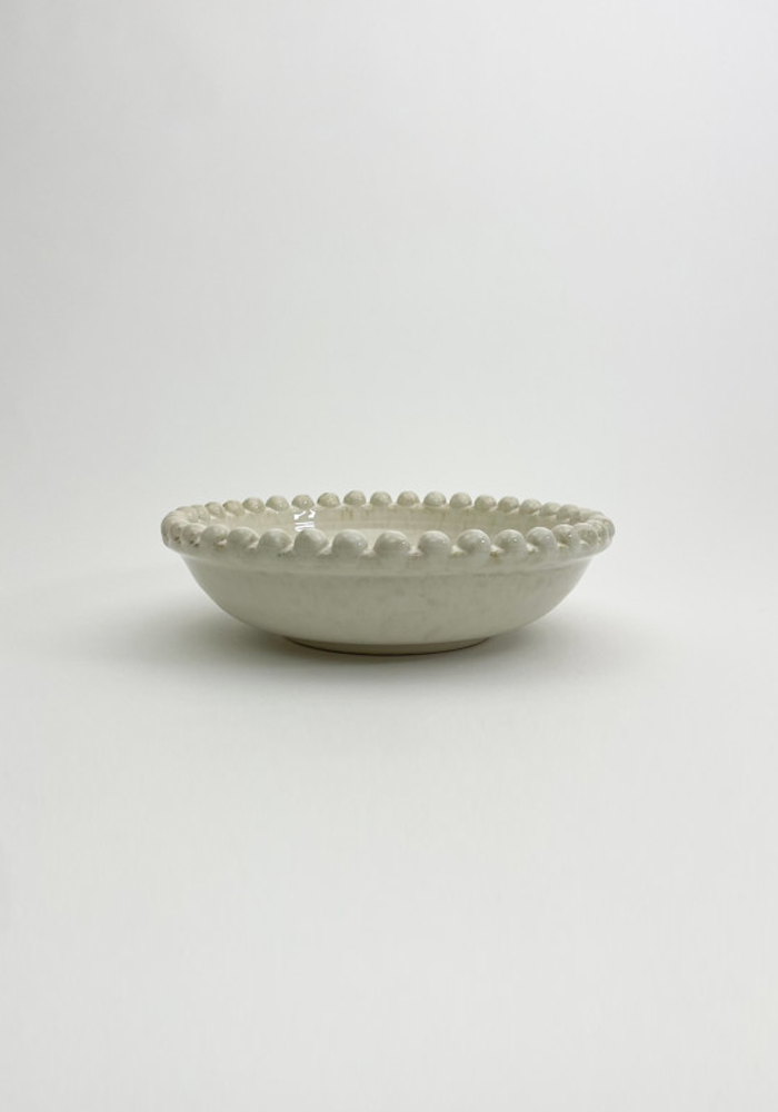 Petite Coupe En Céramique Avec Bords Multi Boules Ivoire - Bazar De Luxe
