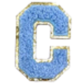 Sticker Columbia Lettre Bleue Claire