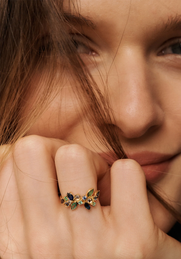 Bague Camelia 1 Peacock - Sophie D'Agon