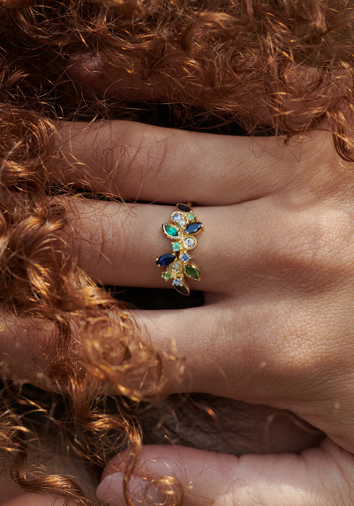 Bague Camelia 1 Peacock - Sophie D'Agon