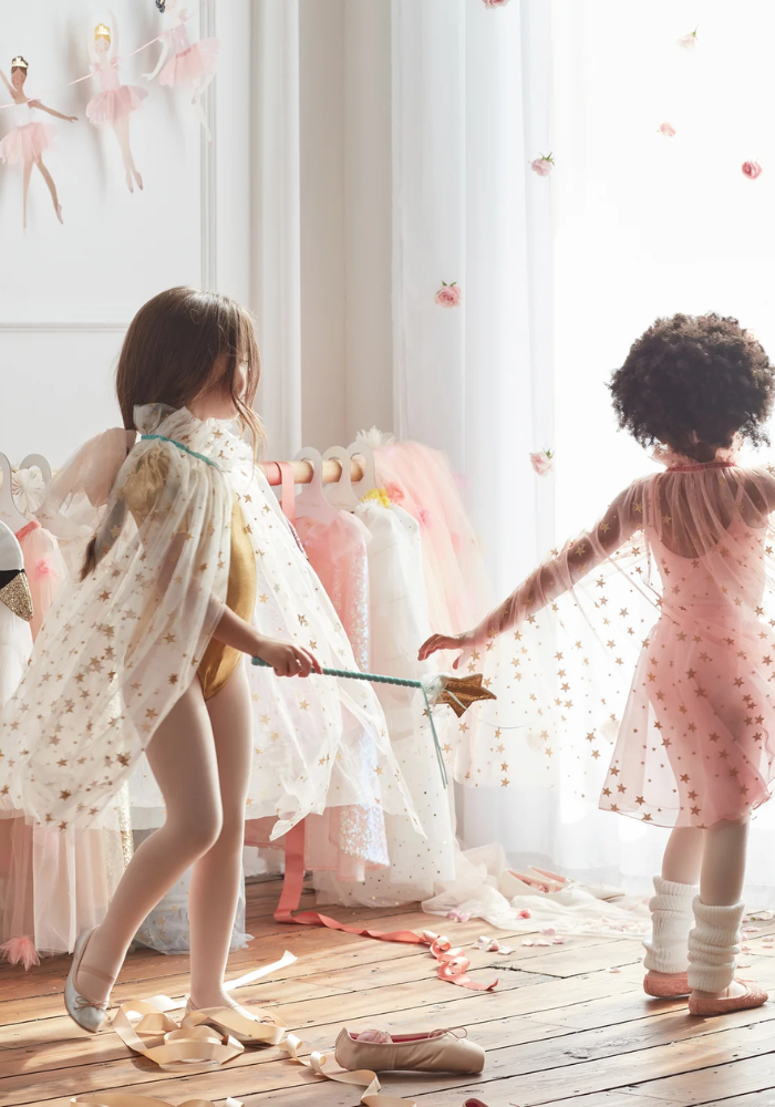 Cape Étoilée En Tulle Rose 3/6 Ans - Meri Meri