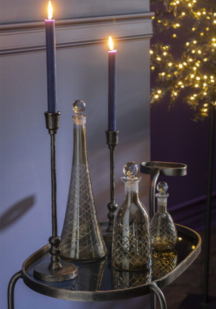 Carafe Tige Verre Fumé - Blush Sélection Décoration