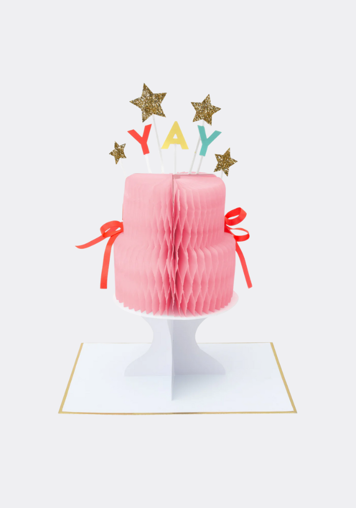 Carte Anniveraire Gâteau 3d Etoiles - Meri Meri