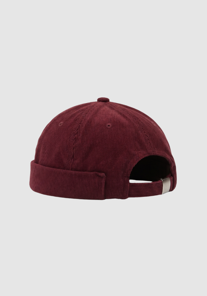 Casquette de marin velours fines côtes burgundy - Blush