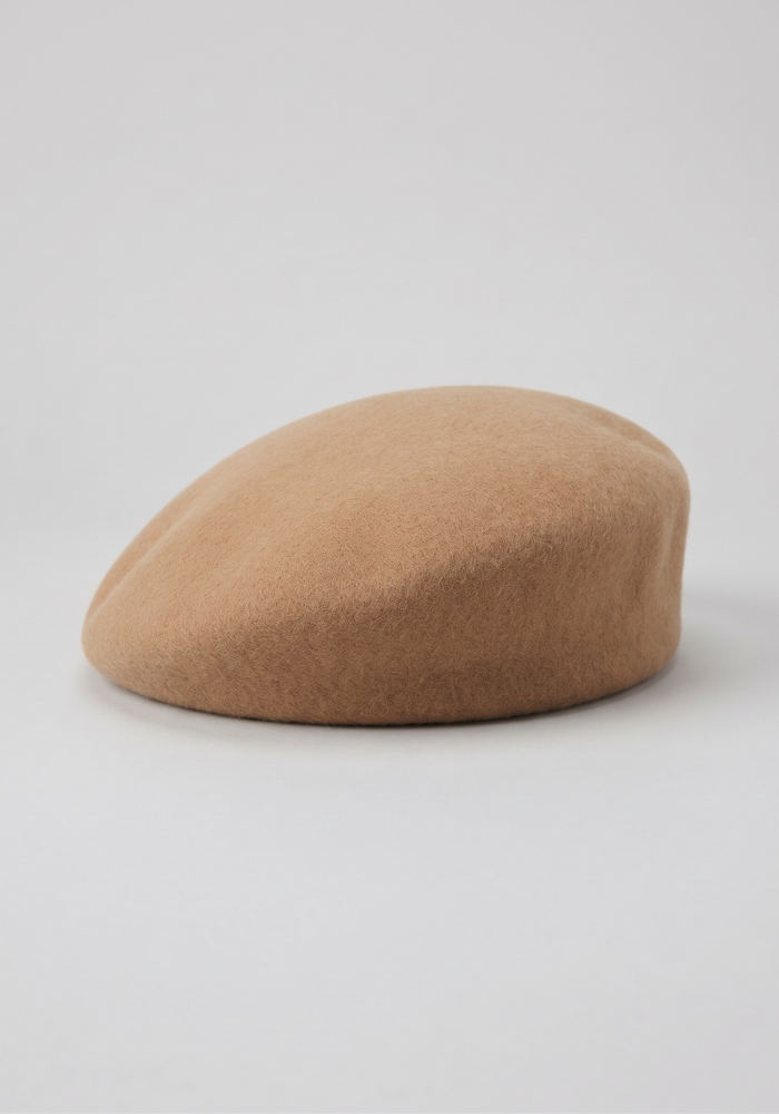 Casquette newsboy en laine camel - Blush