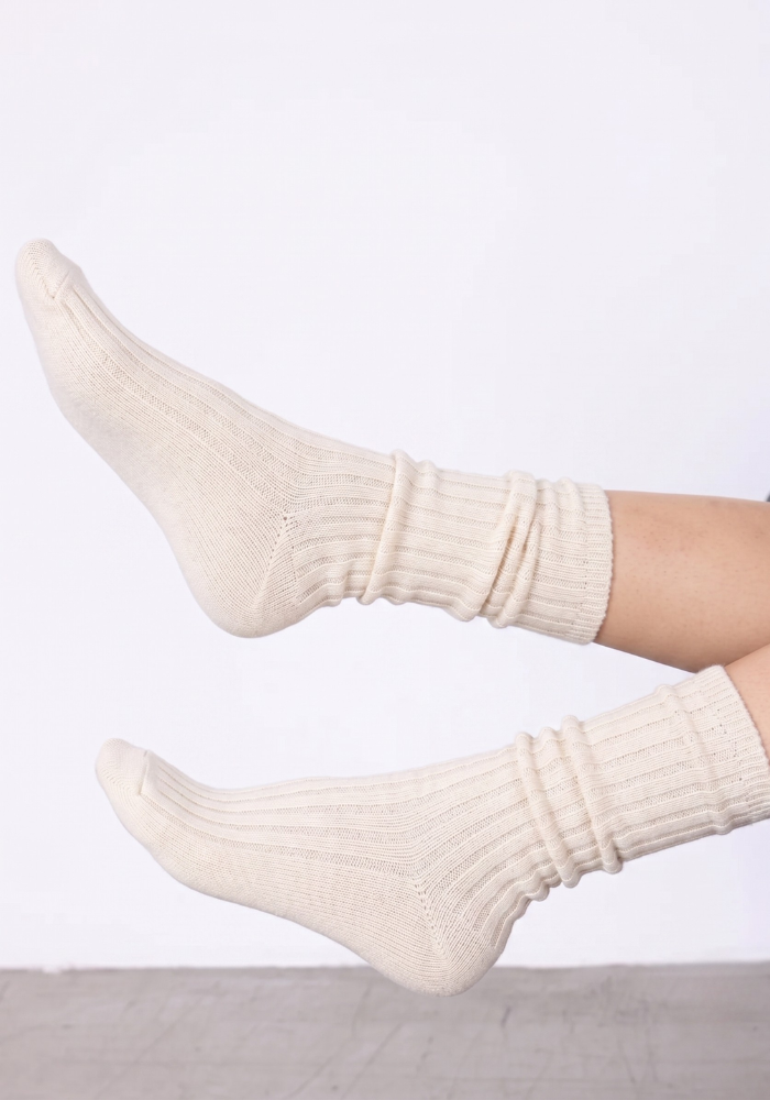Chaussette Cachemire Irene Ecru - Notshy