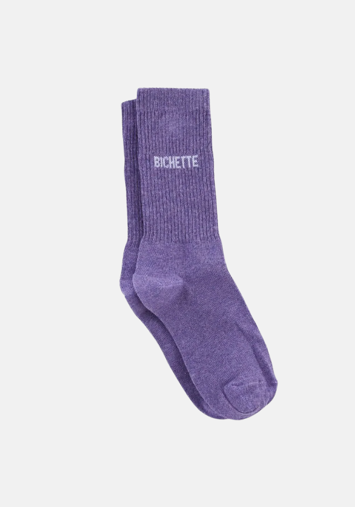 Chaussettes Bichette Violet Chiné - Félicie Aussi