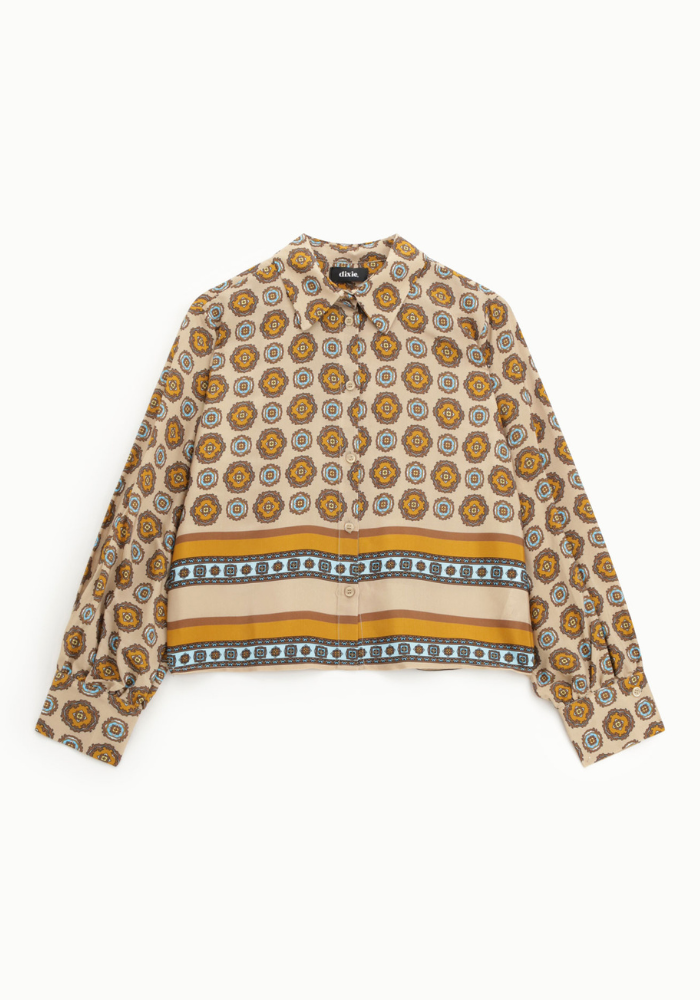 Chemise À Motifs Marron Beige - Dixie