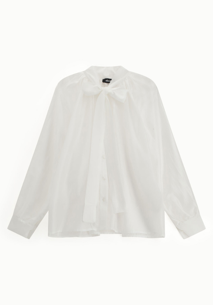 Chemise Cravate À Nouer Blanc - Dixie