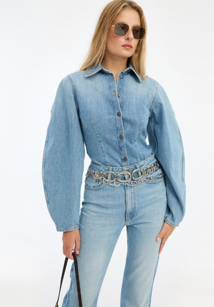 Chemise Denim Fitted Light Blue Denim - Rotate