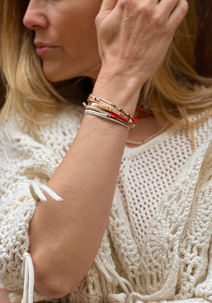 Bracelet 3 Tours x Cécile Siméone x Blush - Têtes Blondes