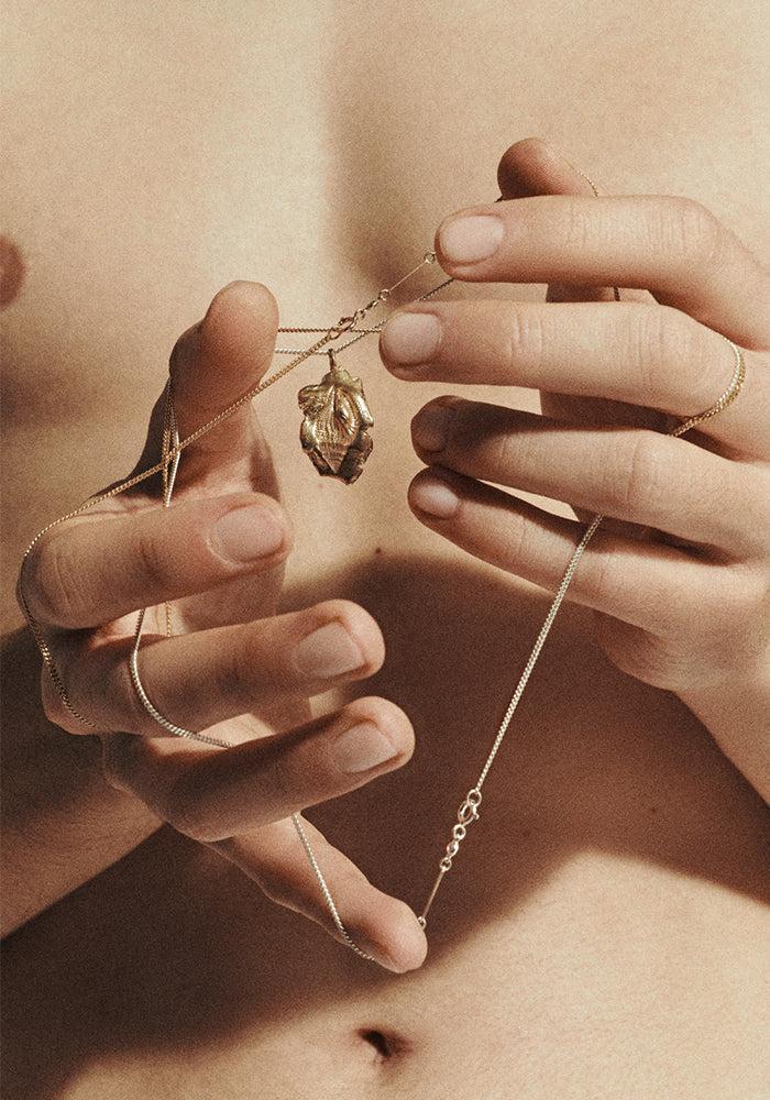 Collier June En Argent Et Saphir Rose