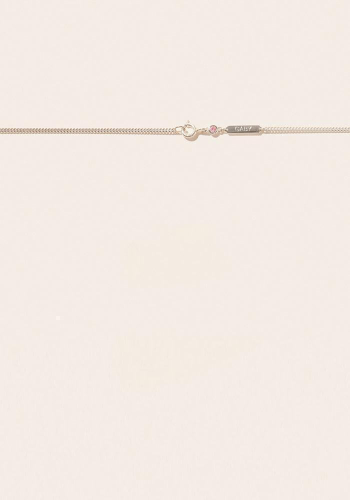 Collier June En Argent Et Saphir Rose