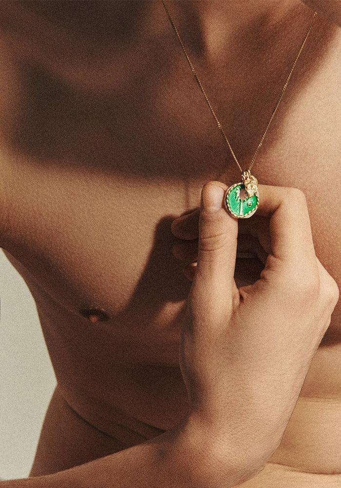 Collier June En Or Jaune et Tsavorite