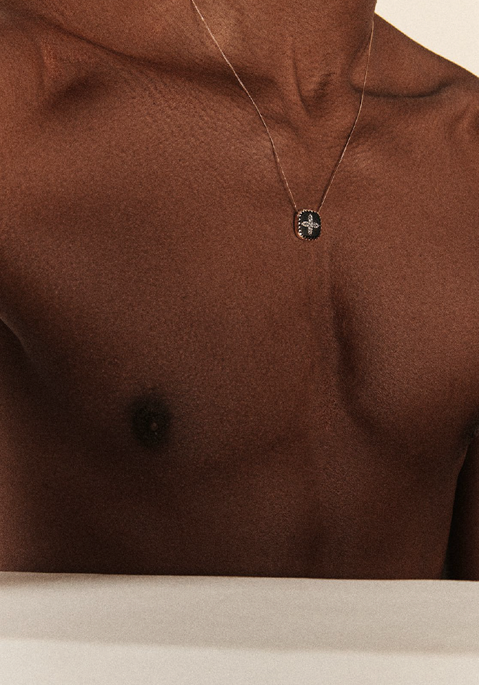 Collier Bowie Noir Diamant - Pascale Monvoisin