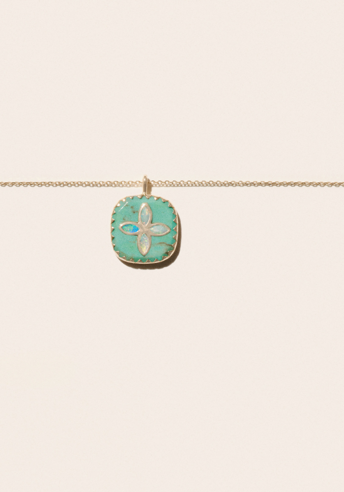Collier Bowie 2 Turquoise - Pascale Monvoisin