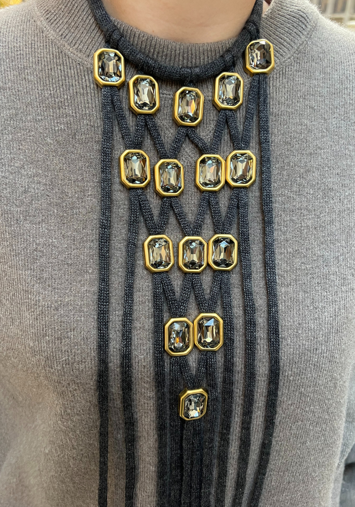 Collier Cachemire Rivière Cristaux - Sélectionné par Blush