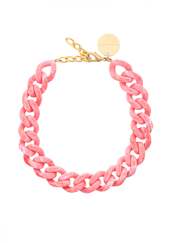 Collier Flat Chain Strawberry Icecream - Vanessa Baroni