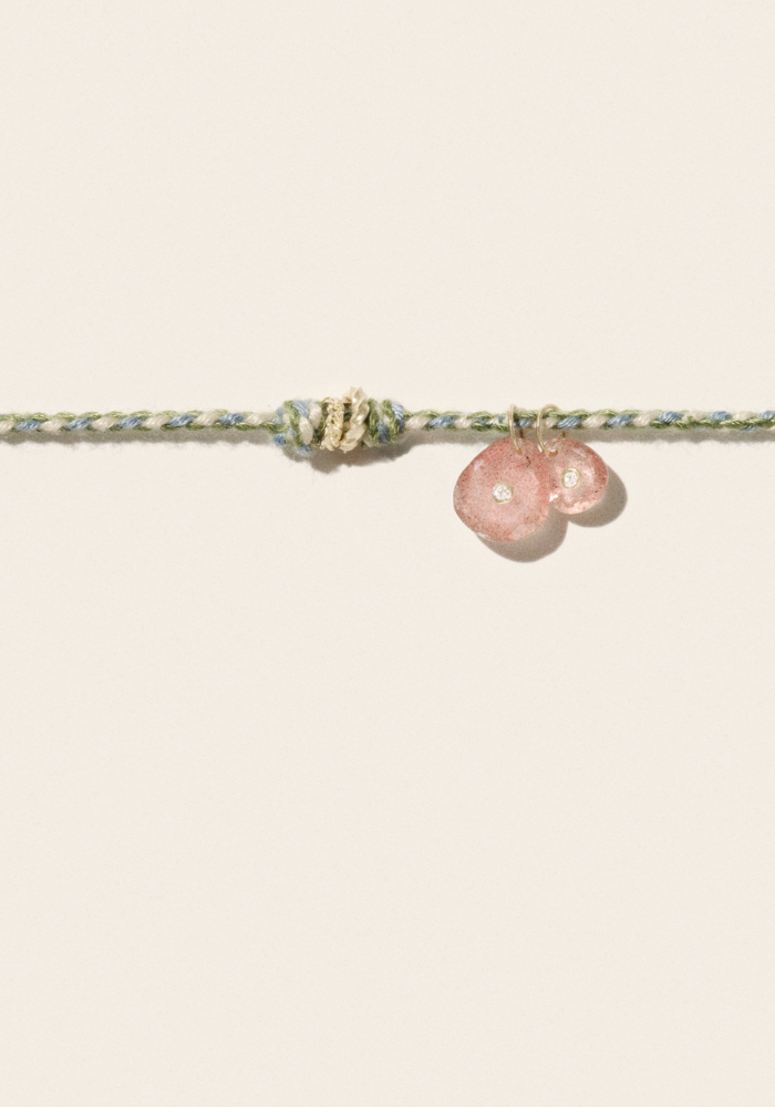 Collier Holi Strawberry Quartz - Pascale Monvoisin