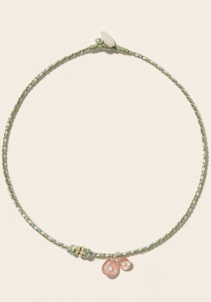 Collier Holi Strawberry Quartz - Pascale Monvoisin