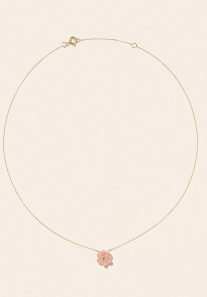 Collier Ida Quartz Fraise - Pascale Monvoisin