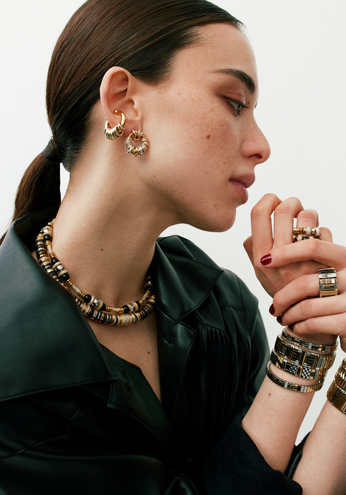 Collier Rondelles Noir - Sigal