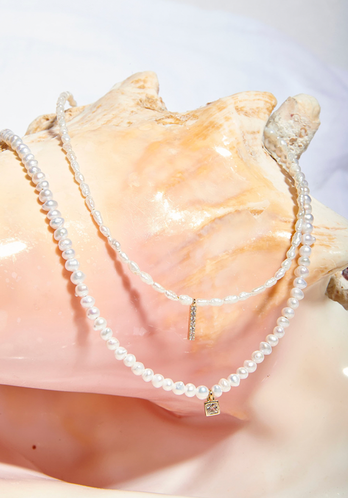 Collier Sara Carré - Blush Sélection Bijoux
