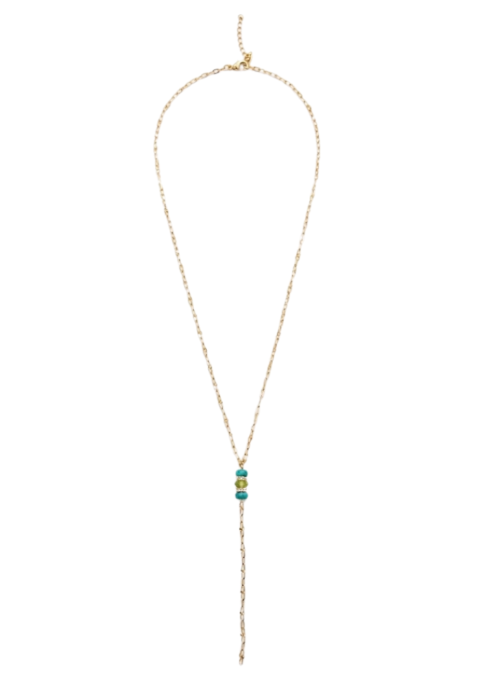 Collier Sia Turquoise Et Peridot - Hanka Ïn