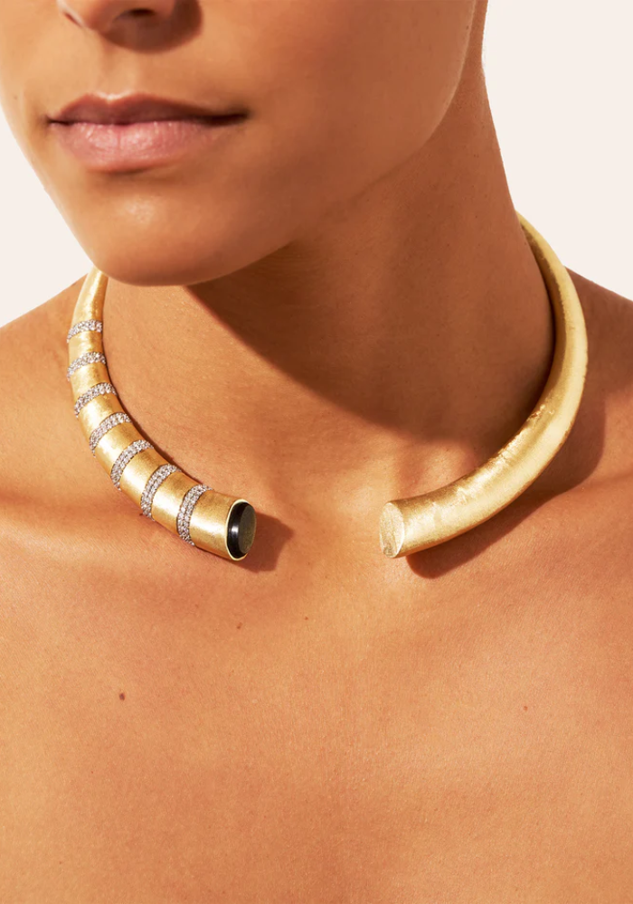 Collier Torque Minuit Obsidienne - Be Maad