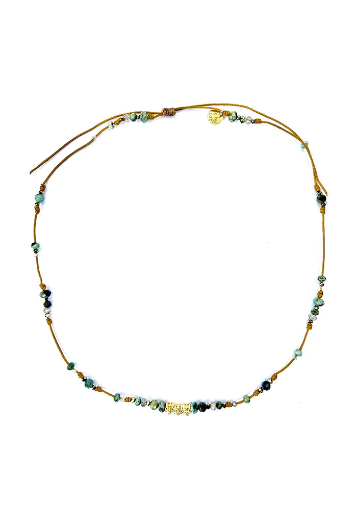 Collier Réglable Multi Perles Fleur - Be By Cat