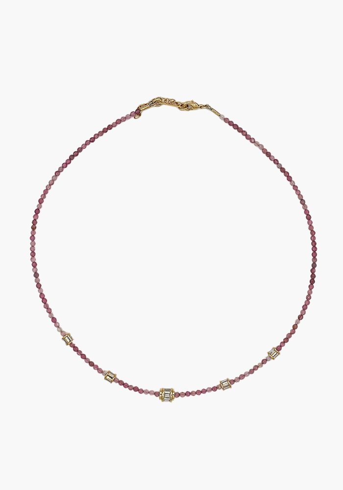 Chocker Baby Elon Tourmalines Roses - Hanka Ïn