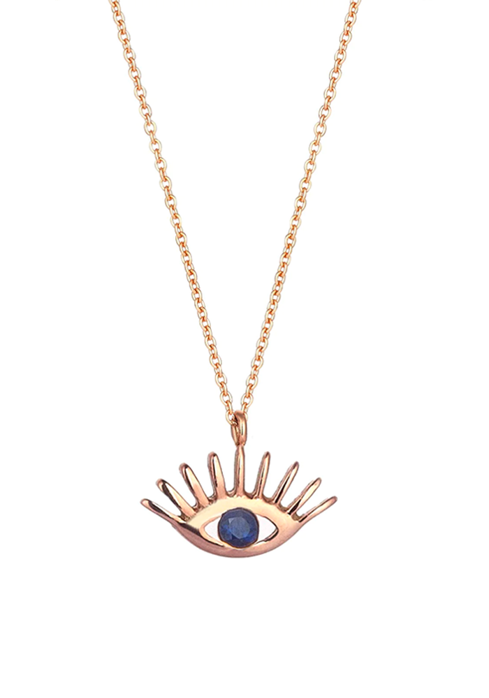 Collier Evil Eye Saphir - Kismet By Milka