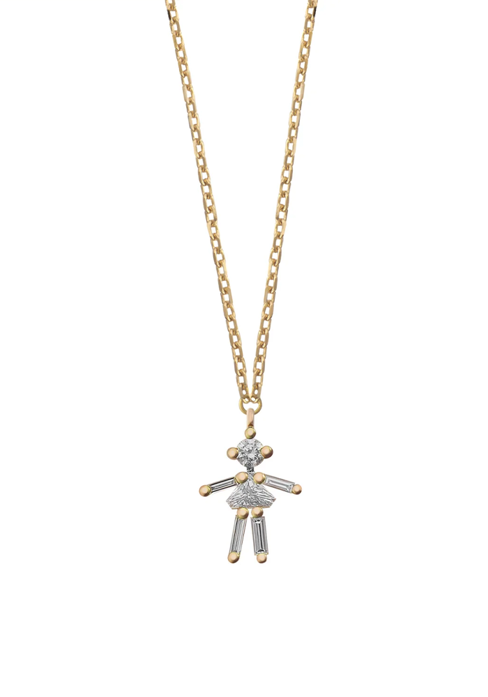 Collier Mini Fille Diamants - Little Ones Paris