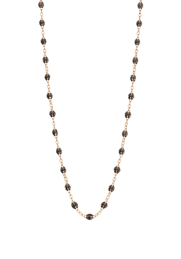 Collier Classique Gigi Or Rose Et  Résines Quartz 50 cm - Gigi Clozeau