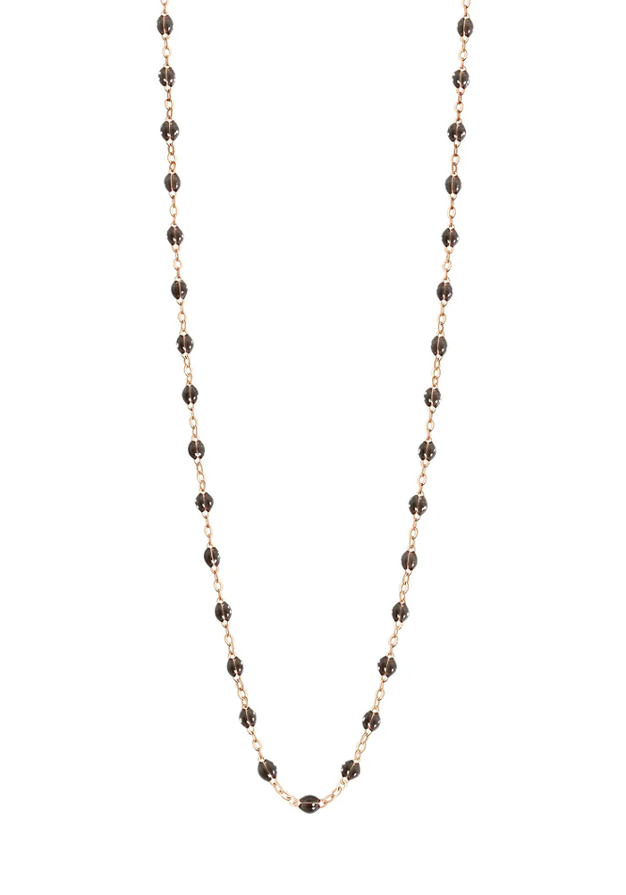 Sautoir Classique Gigi Or Rose Et Résines Quartz 60cm - Gigi Clozeau