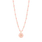 Flower Necklace Rose Gold Diamond And Baby Pink Resins 42cm