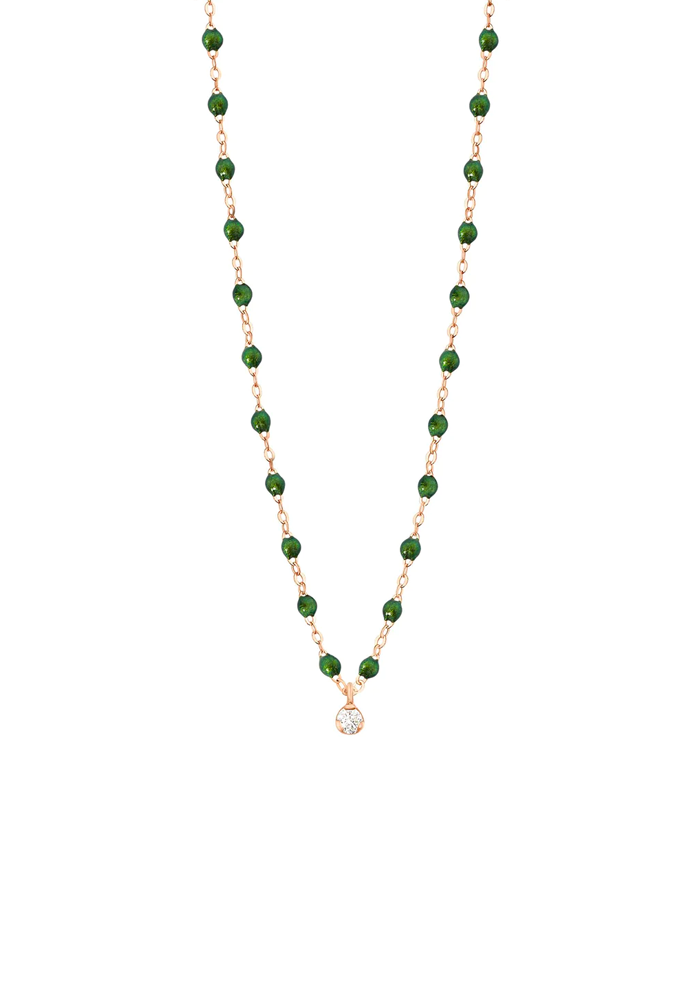 Collier Gigi Suprême Or Rose Diamant Et Résines Scarabée 42cm - Gigi Clozeau