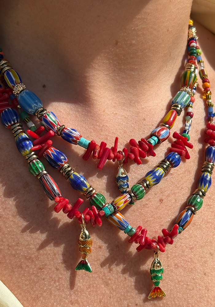 Collier Martia Poisson Bleu