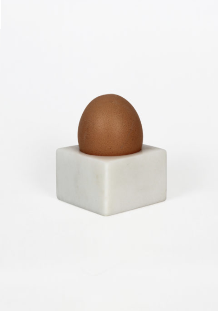 Coquetier Large Carré En Marbre Blanc - Be home