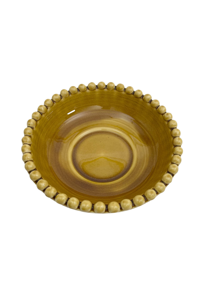 Coupe En Céramique Avec Bords Multi Boules Jaune - Bazar De Luxe