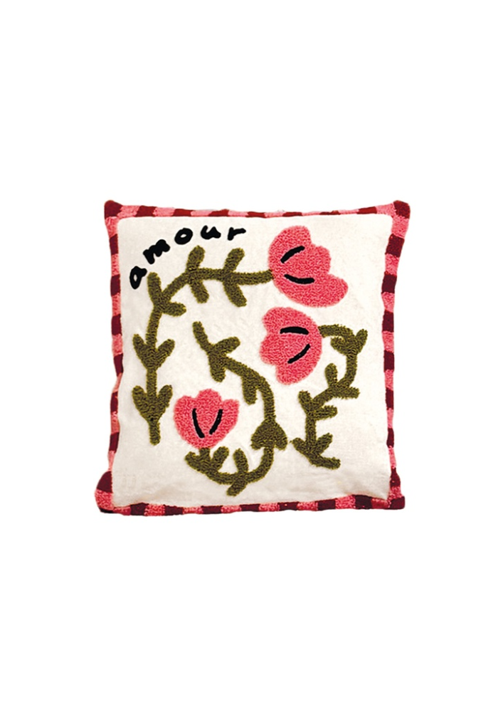 Coussin Influence Coquelicot Rose - Sélectionné par Blush